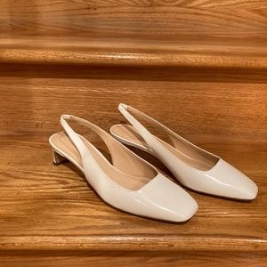 J. Crew Layla Slingback heels in Leather